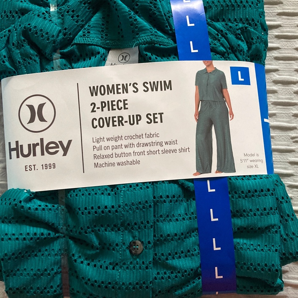 Hurley Women's Green Swim Cover-Up Set